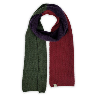 SCARVES - OSTRICH - PREMIUM AUSTRALIAN LAMBSWOOL - Poppy Red / Elderberry Purple - 