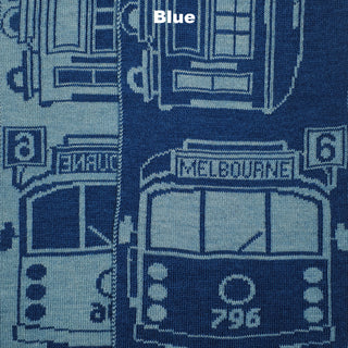 SCARVES - TRAM I AM - EXTRA FINE MERINO WOOL - Blue - 