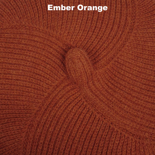 BEANIES - WHIPPET BERET - PREMIUM AUSTRALIAN LAMBSWOOL - Ember Orange - 