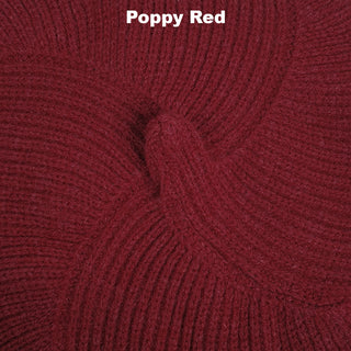 BEANIES - WHIPPET BERET - PREMIUM AUSTRALIAN LAMBSWOOL - Poppy Red - 