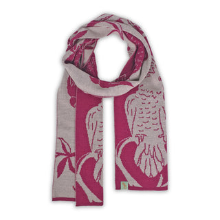 SCARVES - HELLO COCKY - EXTRA FINE MERINO WOOL - Hibiscus Pink - 