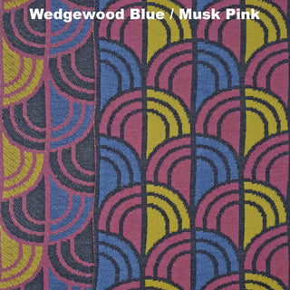 SCARVES - WINDOW - EXTRA FINE MERINO WOOL - Wedgewood Blue / Musk Pink - 