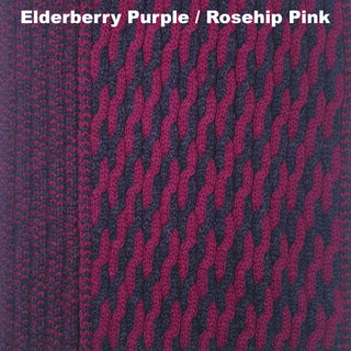 SCARVES - BINARY - LAMBSWOOL - Elderberry Purple / Rosehip Pink -