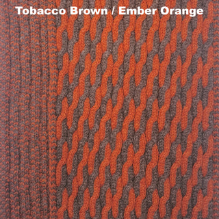 SCARVES - BINARY - LAMBSWOOL - Tobacco Brown / Ember Orange -
