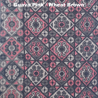 SCARVES - BOBBIN - MERINO - Guava Pink / Wheat Brown -