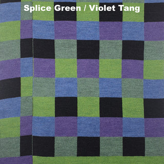 SCARVES - CHECKERED PAST - MERINO - Splice Green / Violet Tang -