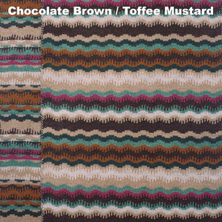 SCARVES - CRUSHING IT - MERINO - Chocolate Brown / Toffee Mustard -