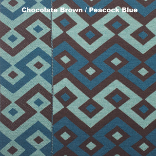 BLANKETS - JIGGLE - MERINO - Chocolate Brown / Peacock Blue - Extra Small