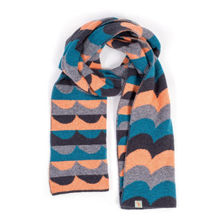 SCARVES - THEM - PREMIUM AUSTRALIAN LAMBSWOOL - Peacock / Sherbert / Main Image - 