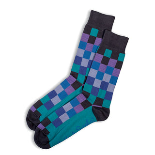 SOCKS - DIFFUSED - AUSTRALIAN COTTON - Charcoal / Lilac - S / 2-8