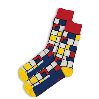 SOCKS - MONDRIANO - AUSTRALIAN COTTON - Red / Blue - S / 2-8