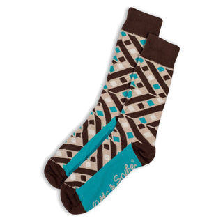 SOCKS - HELTER SKELTER - AUSTRALIAN COTTON - Brown - S / 2-8