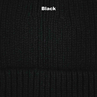 BEANIES - FIXED - PREMIUM AUSTRALIAN LAMBSWOOL - Black - 