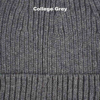 BEANIES - FIXED - PREMIUM AUSTRALIAN LAMBSWOOL - College Grey - 