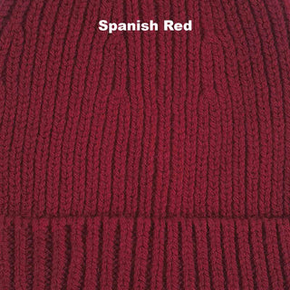 BEANIES - FIXED - PREMIUM AUSTRALIAN LAMBSWOOL - Spanish Red - 