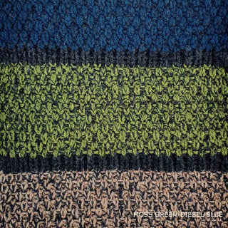 SCARVES - ALISHAN - LAMBSWOOL - Moss Green / Diesel Blue -