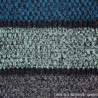 SCARVES - ALISHAN - LAMBSWOOL - Peacock Blue / Mint Green -