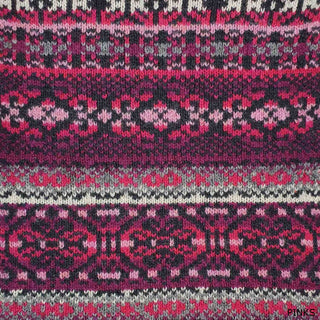 SCARVES - IRISH TWIST - LAMBSWOOL - Pinks -