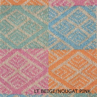 SCARVES - SPRINKLE - LAMBSWOOL - Lt Beige / Nougat Pink -