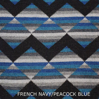 SCARVES - SUNSET - MERINO - French Navy / Peacock Blue -