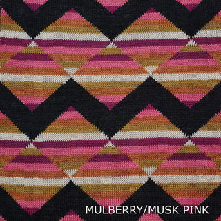 SCARVES - SUNSET - MERINO - Mulberry / Musk Pink -
