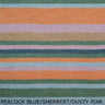 Peacock Blue / Sherbert Orange / Dusty Pink