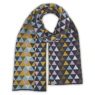 SCARVES - KALEIDOSCOPE - EXTRA FINE MERINO WOOL - Charcoal/Dusty Pink - 