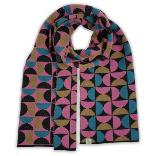 SCARVES - KINKY - EXTRA FINE MERINO WOOL - Black/Musk Pink - 