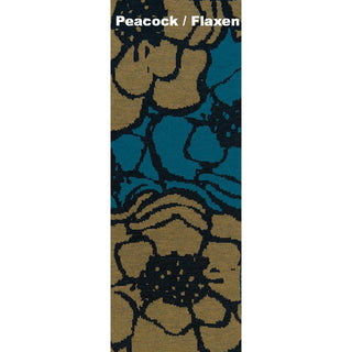 SCARVES - POPPY - EXTRA FINE MERINO WOOL - Peacock / Flaxen - 