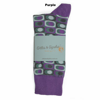 SOCKS - EYESORE - AUSTRALIAN COTTON - Purple - S / 2-8