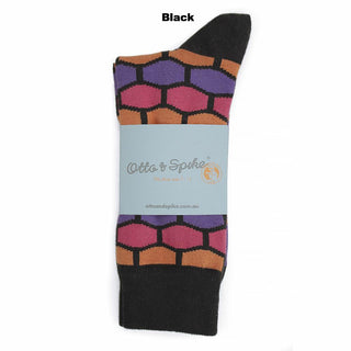 SOCKS - HONEY BUNNY - AUSTRALIAN COTTON - Black - S / 2-8