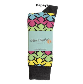 SOCKS - SPUN - AUSTRALIAN COTTON - Papaya - S / 2-8