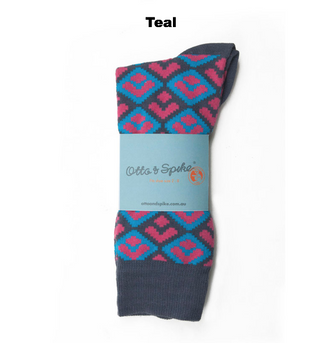 SOCKS - DECO - AUSTRALIAN COTTON - Teal - S / 2-8