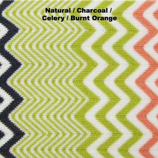 BLANKETS - FLOW - MERINO - Natural / Charcoal / Celery / Burnt Orange - Extra Small