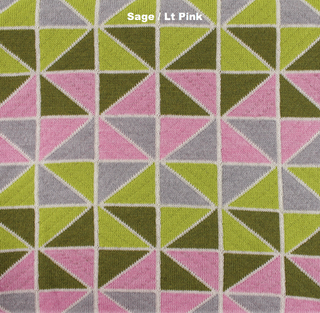 BLANKETS - TIFFANY - MERINO - Sage / Lt Pink - Extra Small