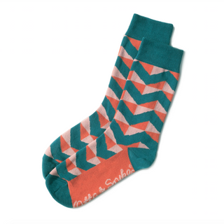 SOCKS - MOUNT - AUSTRALIAN COTTON - Teal - S / 2-8