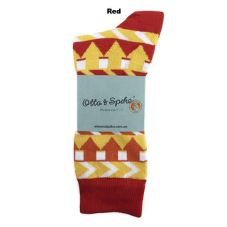 SOCKS - CYNDI - AUSTRALIAN COTTON - Red - S / 2-8