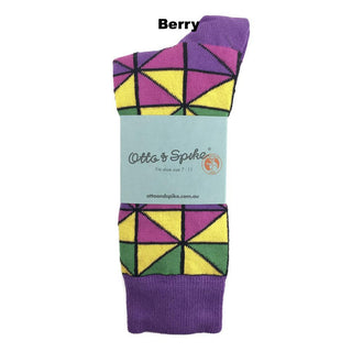 SOCKS - TIFFANY - AUSTRALIAN COTTON - Berry - S / 2-8