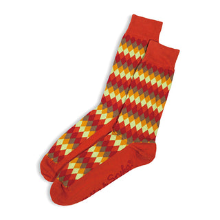 SOCKS - ARGYLISH - AUSTRALIAN COTTON - Rust - S / 2-8